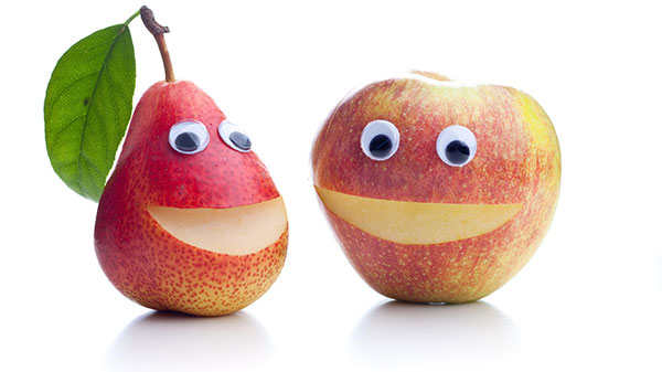 Apfel und Birne